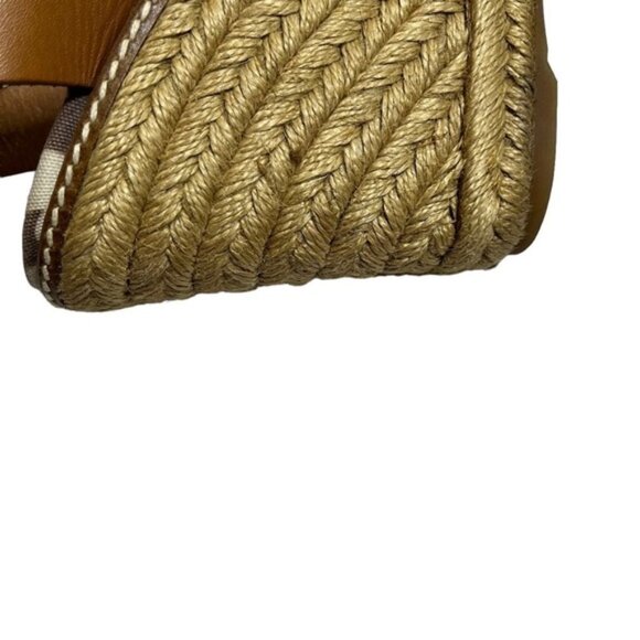 Tory Burch Swan Espadrille Wedge Sandals Ankle Strap Women's Size 8 B - Picture 7 of 11